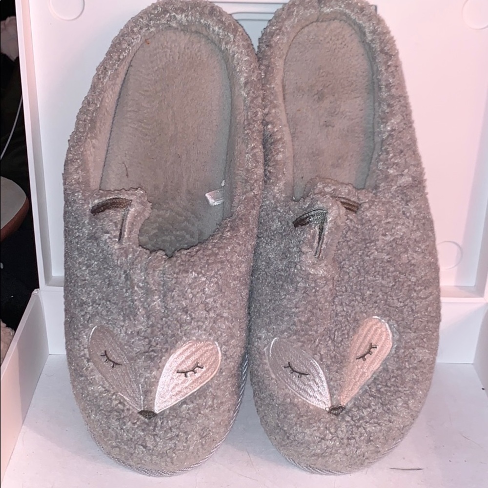 Gray slippers